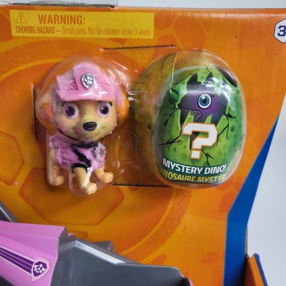 Paw Patrol Dino Rescue Skye Deluxe Vehicle With Figure Mystery Dino Puppy Dog - Picture 7 of 16